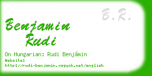 benjamin rudi business card